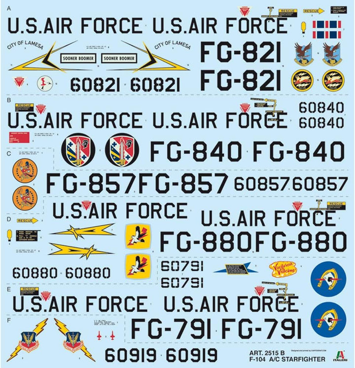 Italeri 2515S Other License 1:32 F-104 A/C Starfighter, Modellbau, Bausatz, Standmodellbau, Basteln,