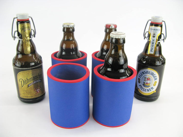Flaschenkühler für alle genormten Bierflaschen aus bestem 5-6mm dicken Neopren für Beste Kühlung - Q