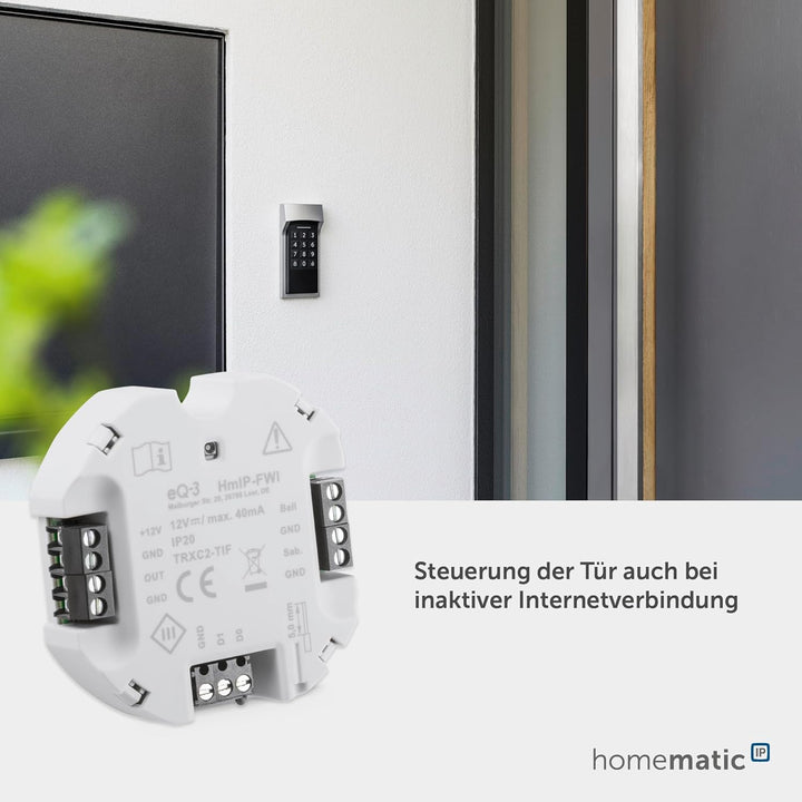 Homematic IP Smart Home Wiegand-Schnittstelle, damit kann EIN Wiegand-fähiges Endgerät, wie EIN Code
