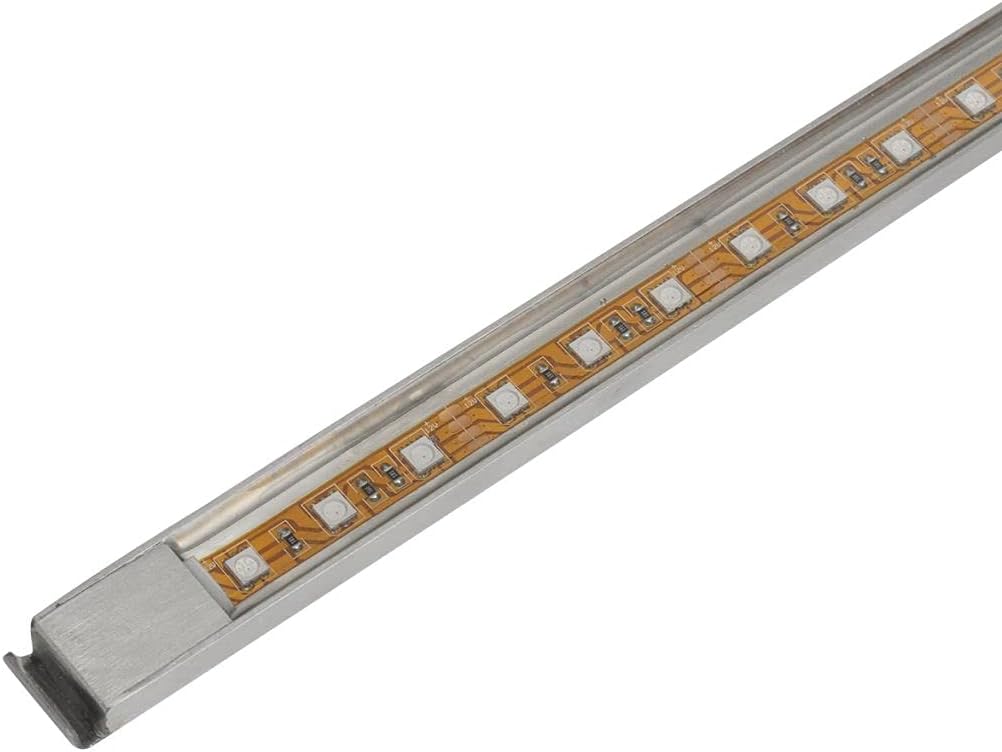 vidaXL Edelstahl Wasserfall mit LEDs 60cm Wasserspiel Teich Kaskade 2 Anschlüsse mit LED/60 cm