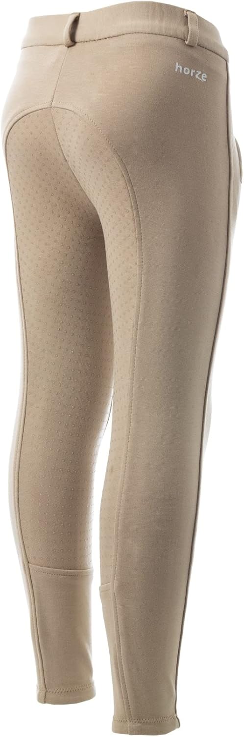HORZE Kinder Reithose Active, Vollbesatz Reithose Mädchen mit Silikon Svpu XS, Svpu XS