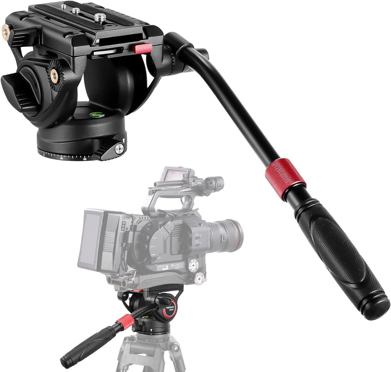 NEEWER Videostativ Fluidkopf mit Schnellwechselplatte, kompatibel mit DJI RS Gimbals Manfrotto, Tele