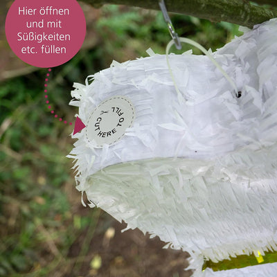WeddingTree Pinata Braut Hochzeits Kleid zum Befüllen – Pinata Hochzeit - Party Spiel Spass zur Hoch