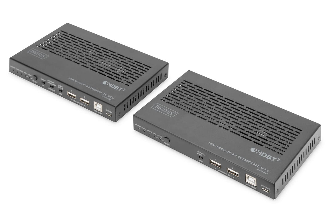Digitus HDMI KVM Extender - 4k/60Hz - Sender & Empfänger - HDBaseT 3.0 - HDMI 2.0b - USB 2.0 - Reich