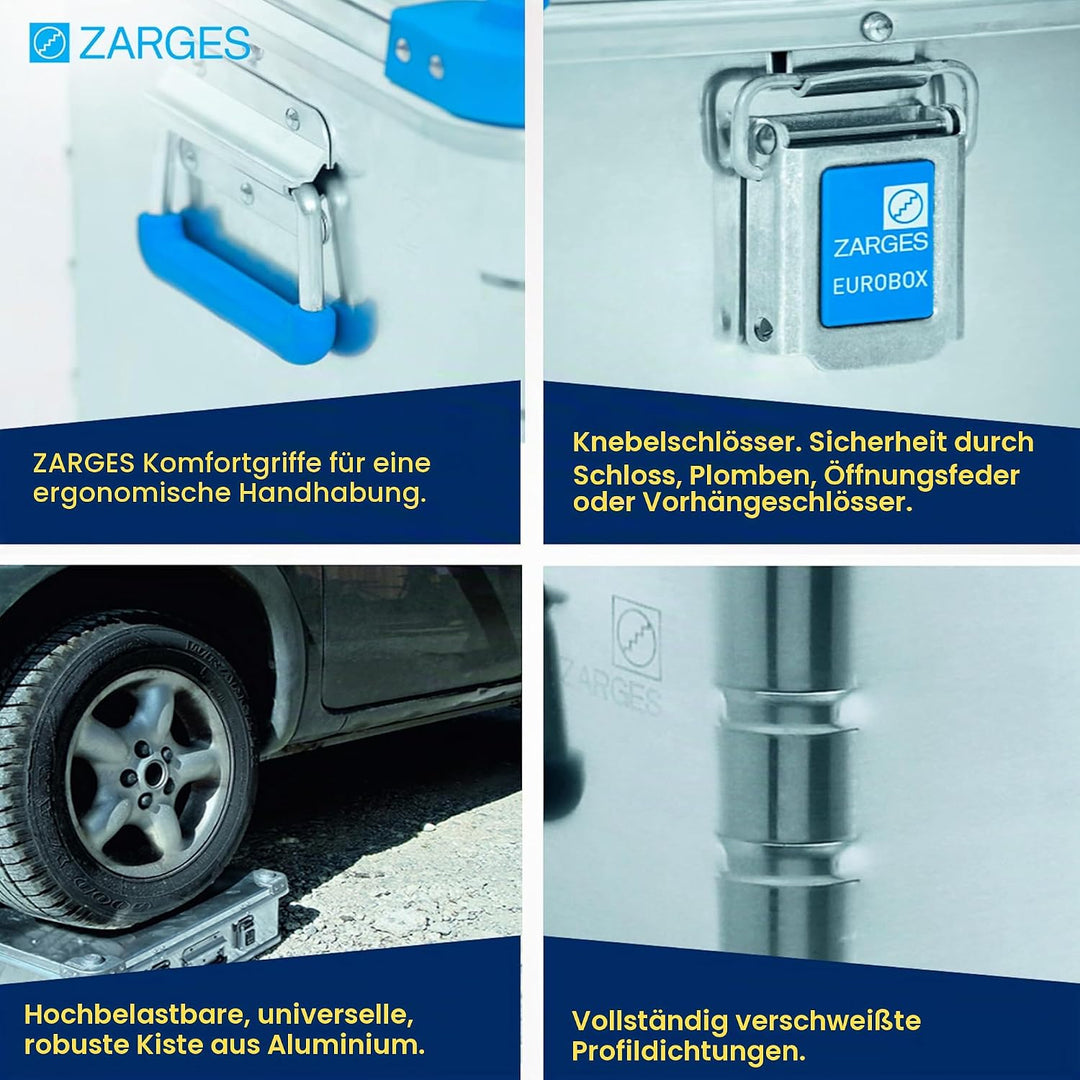 Relags Box Zarges Eurobox - 239 Liter, Silber, 240 L, 407060 240 Liter, 240 Liter