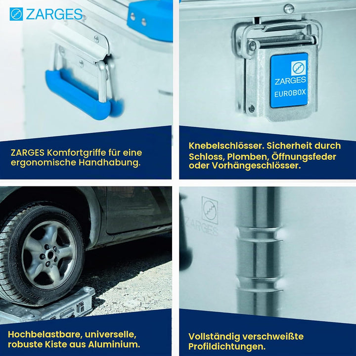 Relags Box Zarges Eurobox - 239 Liter, Silber, 240 L, 407060 240 Liter, 240 Liter