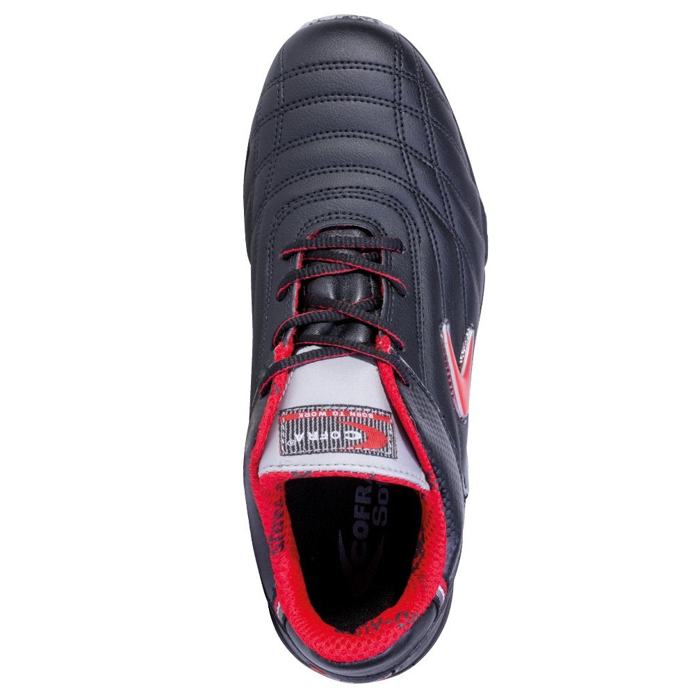 Cofra 78430-000.W39 MEAZZA S1 P SRC Sicherheitsschuhe, Schwarz/Rot, Grösse 39 39 EU, 39 EU