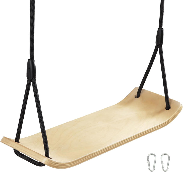 PELLOR Holzschaukel Outdoor für Kinder und Erwachsene, Schaukelsitz Holz mit höhenverstellbarem Seil