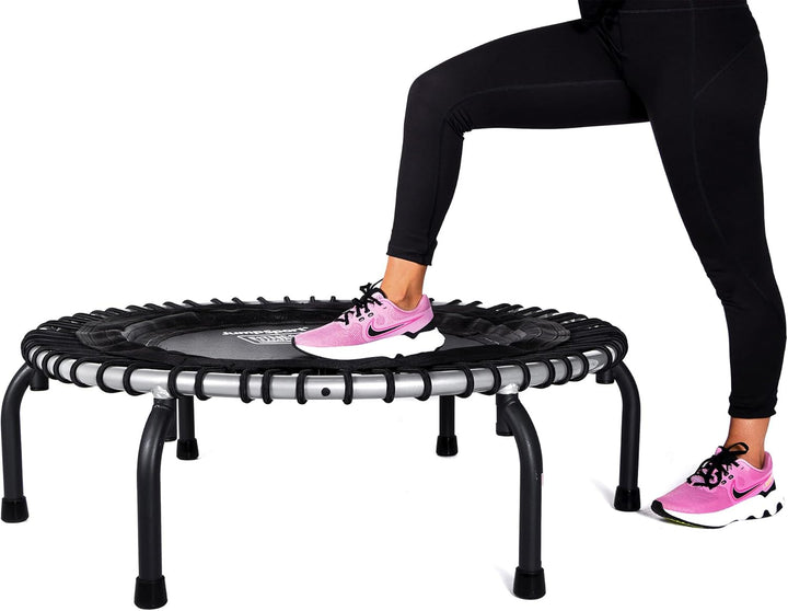 *Testsiegertrampolin* - JumpSport Fitnesstrampolin-Premium Minitrampolin- Einzelgummiseile (Modell 3