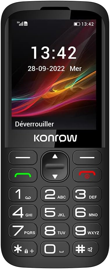 Konrow Senior 280 - Grosse Tasten - Sehr einfach zu bedienen - 2,8'' Display Optimale Lesbarkeit - D