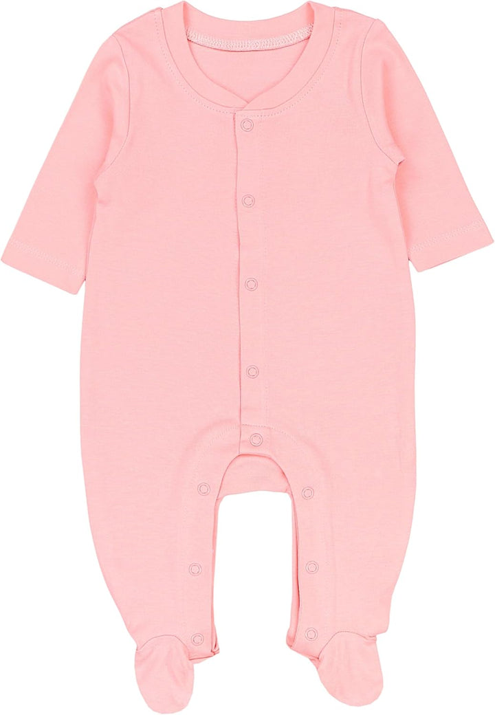 TupTam Baby Mädchen Schlafstrampler mit Fuss 3er Pack 50 Marineblau Rosa Weiss Safaritiere, 50 Marin