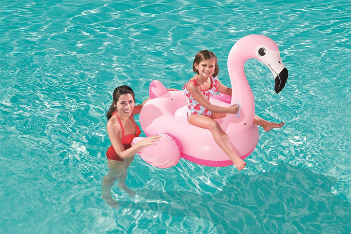 Bestway 41099 Pretty Pink Flamingo Rider Schwimmtier für Kinder, 145 x 121 cm