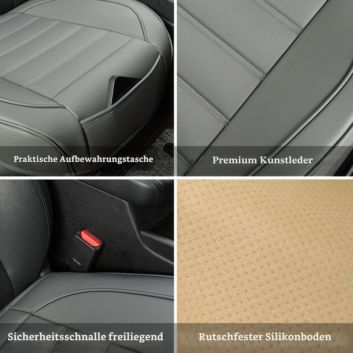 Vordersitzbezüge aus Leder, Untersitzbezüge für Autos, Fahrer, Autositzbezug, Luxus-Sitzschoner, für
