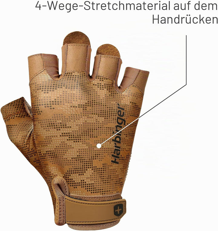 Harbinger Pro Gloves, Lightweight and Flexible Gloves with Enhanced Breathability for Moderate Lifti