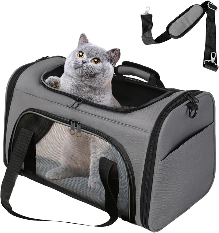 Bibykivn Transporttasche für Katze Hund, Katzentransportbox, Hundebox Faltbar Hundetasche Transportt