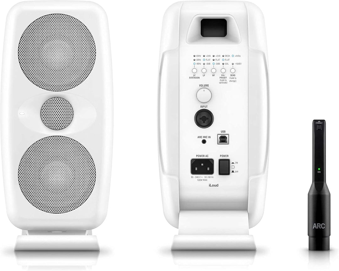 IK Multimedia iLoud MTM - High-resolution compact studio monitor speaker (Single), Weiss