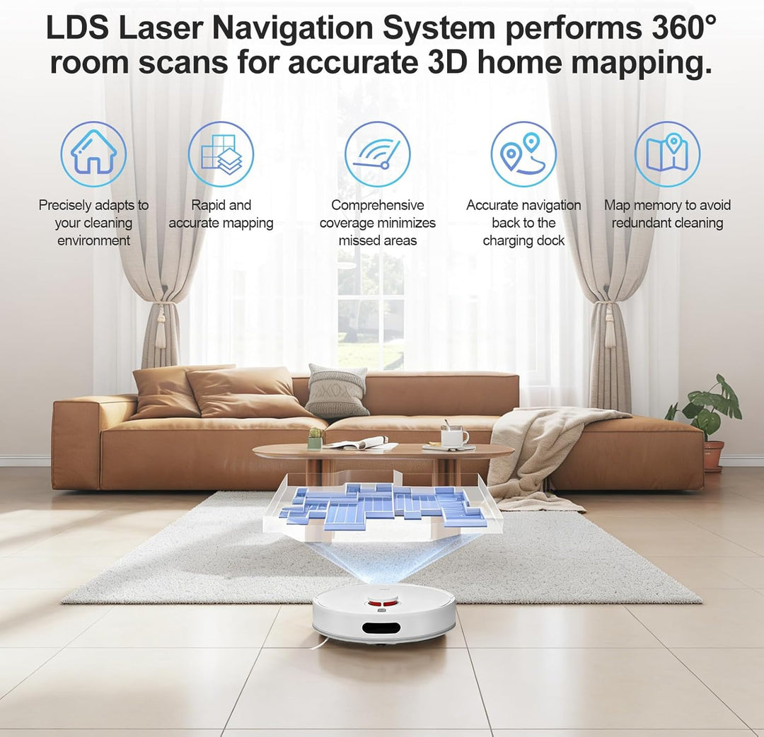 XIAOMI Saugroboter S40C, Staubsauger und Mopp 2-in-1, 5000 Pa Sauger mit LDS-Laser-Navigation, autom