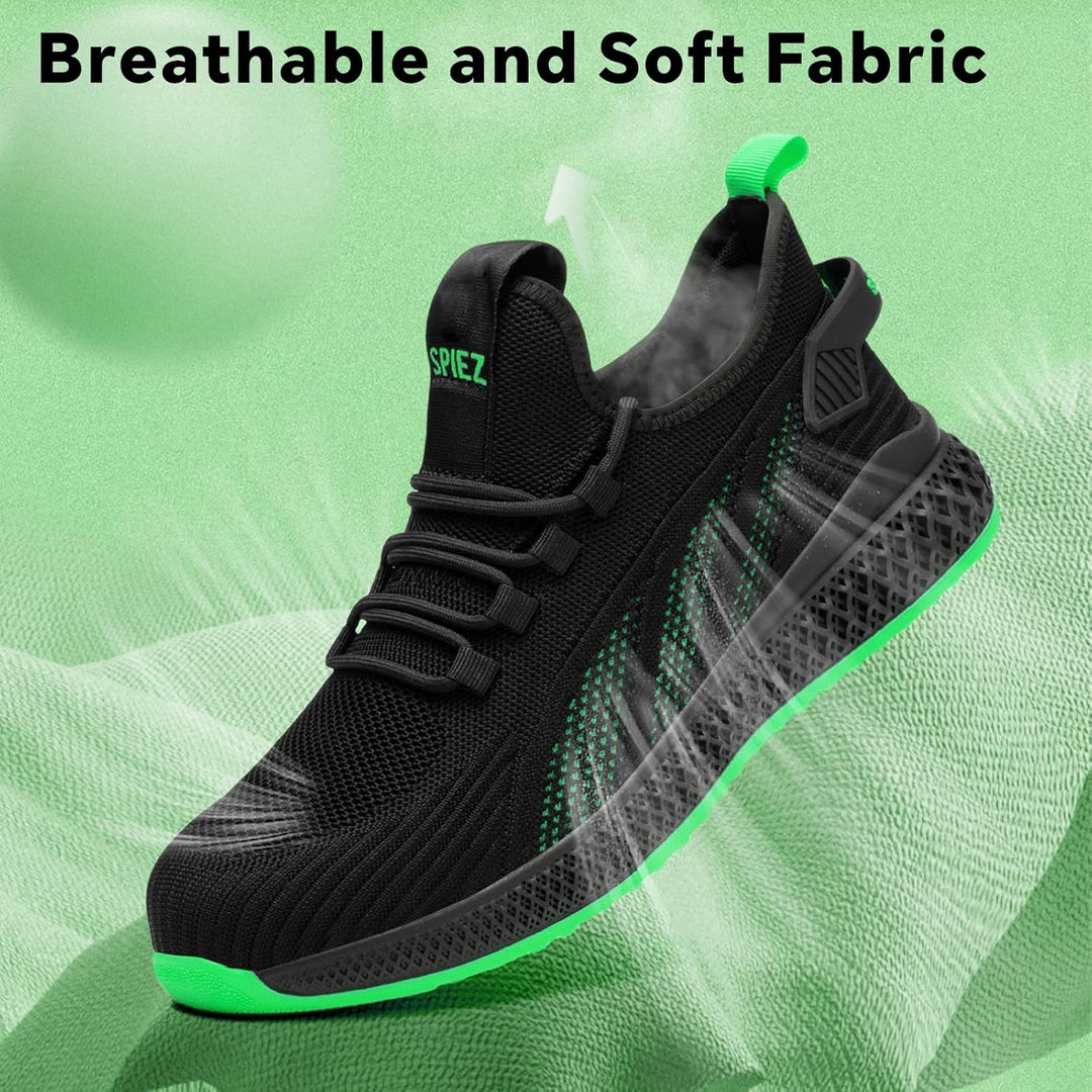 SPIEZ Unisex Sicherheitsschuhe mit Stahlkappe s1, Pannensichere leicht Arbeitsschuhe für Damen und H