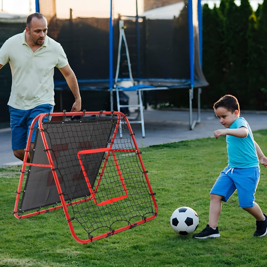 Rebounder für Fussball Kinder Rebounder Netz Volleyball Rebounder Netz Verstellbar Trainingsnetz Fus