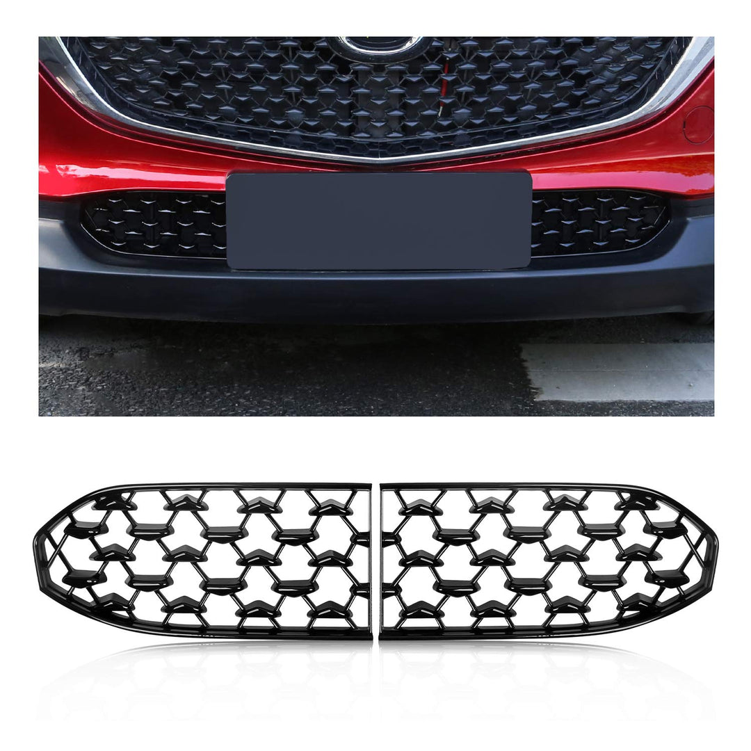 CDEFG Kompatibel mit Mazda CX30 CX-30 2019-2025 2026 Front Kühlergrille Frills Frontstossstangenmask