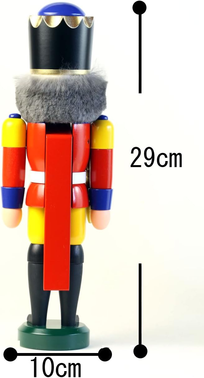 Seiffener Volkskunst Nussknacker König Erzgebirge 29cm (rot), Rot