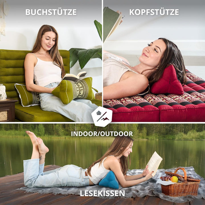 livasia Nackenstützkissen Knochenkissen - Ø 15x32cm - Nackenkissen Knochenform, Sofakissen, Lesekiss