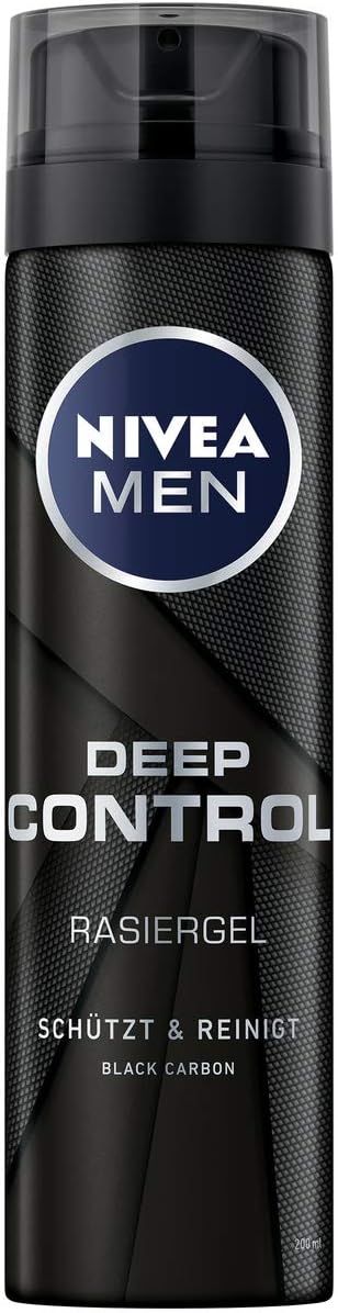 NIVEA MEN Deep Control Rasiergel im 6er Pack (6 x 200 ml), Rasiergel für eine angenehme Rasur, Rasie
