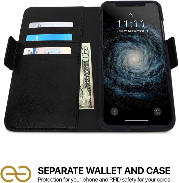 Dreem Fibonacci 2in1 Handyhülle Flipcase für iPhone XR | Magnetisches iPhone Case | TPU Etui Lederhü