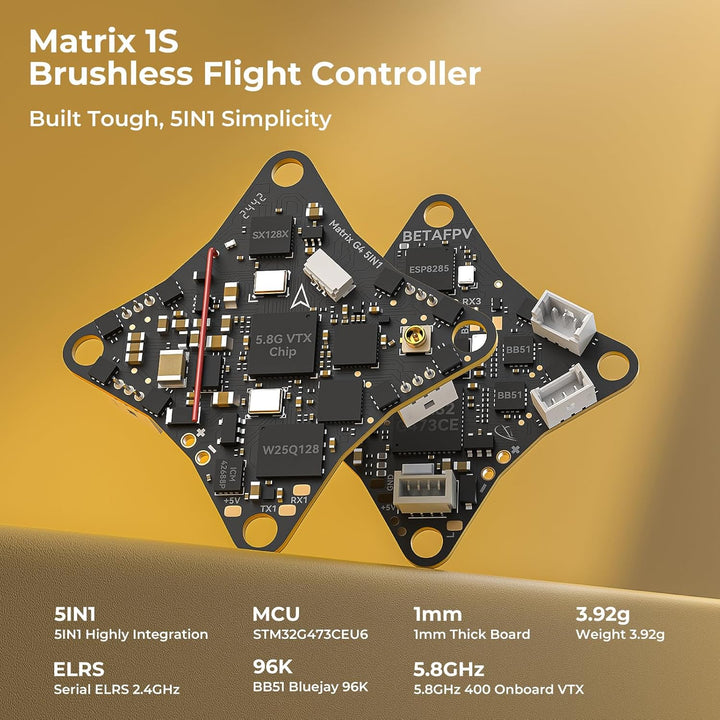 BETAFPV Meteor75 Pro Bürstenlos Whoop Quadrocopter mit Matrix 1S 5IN1 FC, 45mm 3-Blatt Props, Flug B