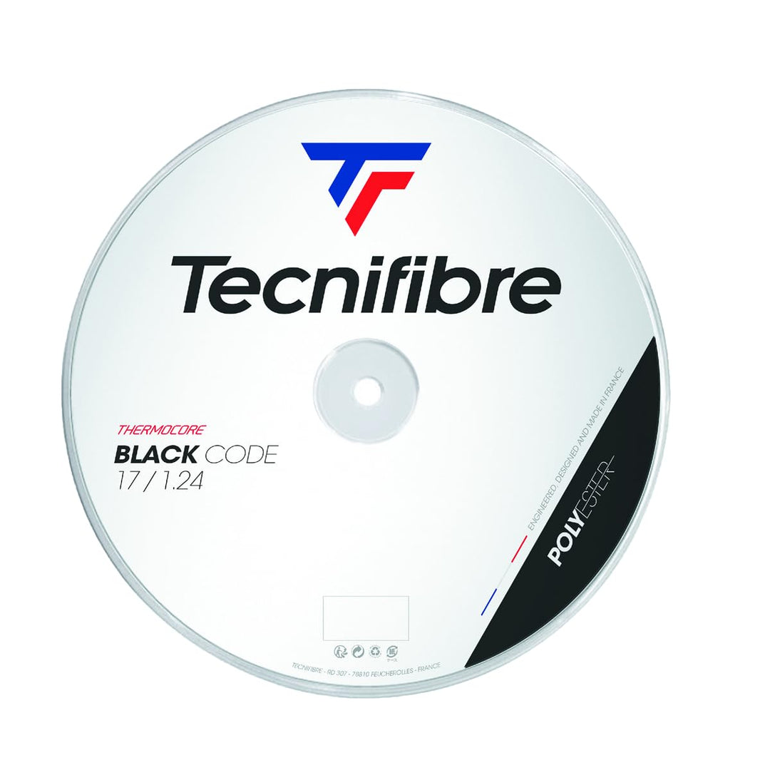 Tecnifibre Black Code 200M Tennis Saitenrolle Monofil Schwarz 1,18