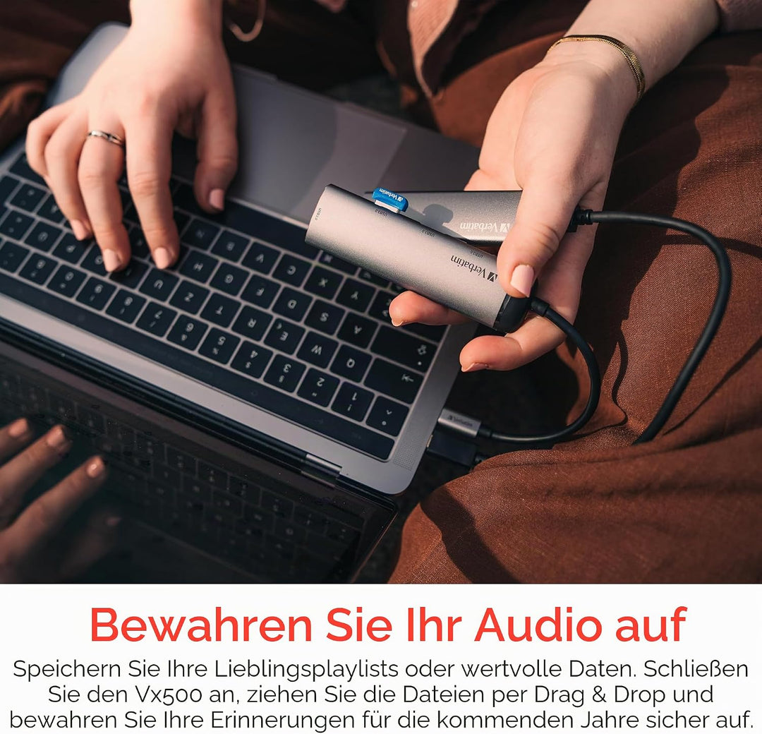 Verbatim Vx500, externe SSD-Festplatte 240 GB, USB 3.1 Gen 2-Controller, 500 MB/s Lesegeschwindigkei