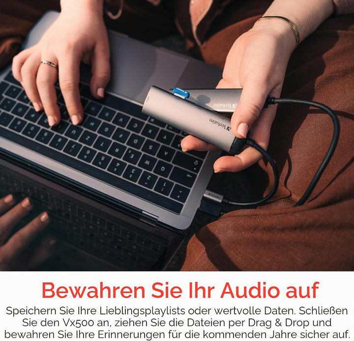 Verbatim Vx500, externe SSD-Festplatte 240 GB, USB 3.1 Gen 2-Controller, 500 MB/s Lesegeschwindigkei