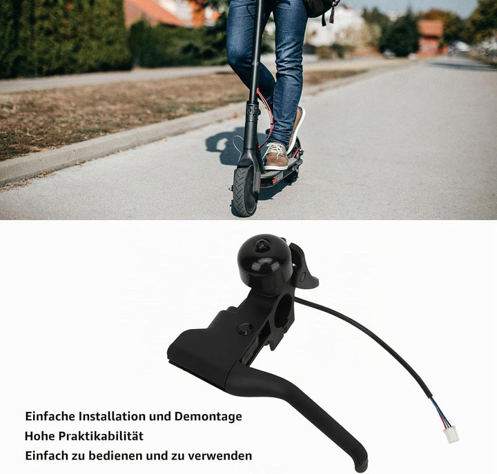 Elektroroller Bremshebel mit Klingel für Xiaomi 4 Pro, E-Scooter Bremsgriff mit Klingel, E-Roller Br