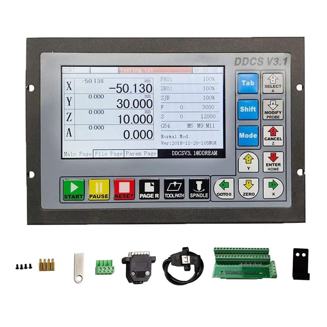 RATTMMOTOR 4 Achsen CNC steuerung System Upgrade DDCS V3.1, PLC CNC Offline Motion Controller-System