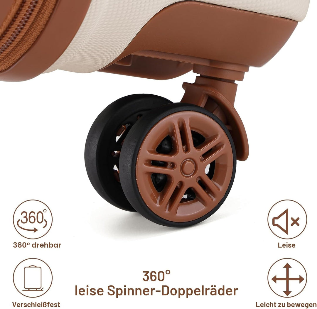 Kono Koffer, leichte ABS-Hartschale, Handgepäckkoffer für Flugzeugkabine mit TSA-Schloss, Gepäcksets