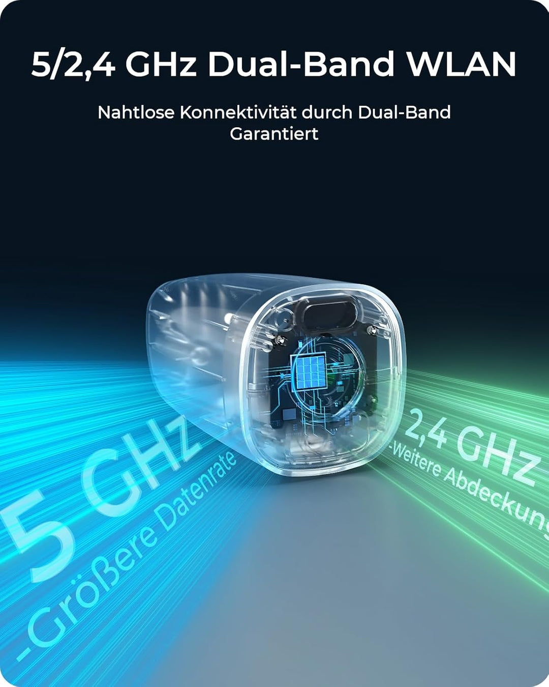 Reolink 4K Solar Überwachungskamera Set Aussen Akku mit Home Hub, Farbnachtsicht, 2.4/5GHz WLAN, Zen