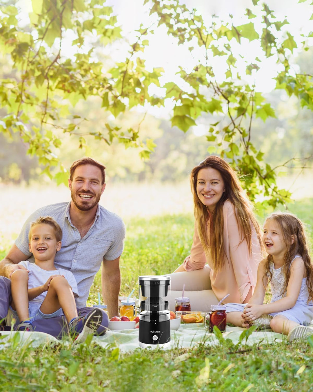 DUSENHO Zitronenpresse Elektrisch Organgenpresse Tragbare USB-Aufladung Juicer Entsafter für Orange,