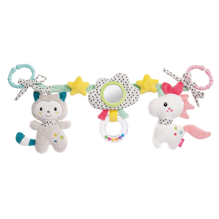 Fehn Kinderwagenkette Spielzeug Aiko &amp; Yuki – Baby Mobile Kette mit niedlichen Figuren zum Aufhängen