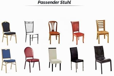 iEventStar Stuhlhussen Kunstleder PU Leder Lederoptik Wasserdicht Stuhlbezüge Sitzfläche Stuhlbezug