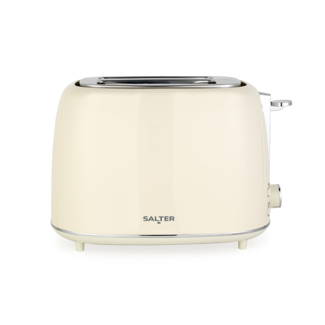 Salter Retro Creme 2-Scheiben-Toaster - 7 Bräunungsstufen, Auftauen, Aufwärmen & Abbrechen, High-Lif