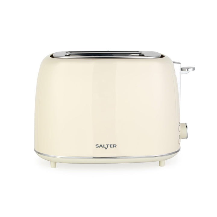 Salter Retro Creme 2-Scheiben-Toaster - 7 Bräunungsstufen, Auftauen, Aufwärmen & Abbrechen, High-Lif