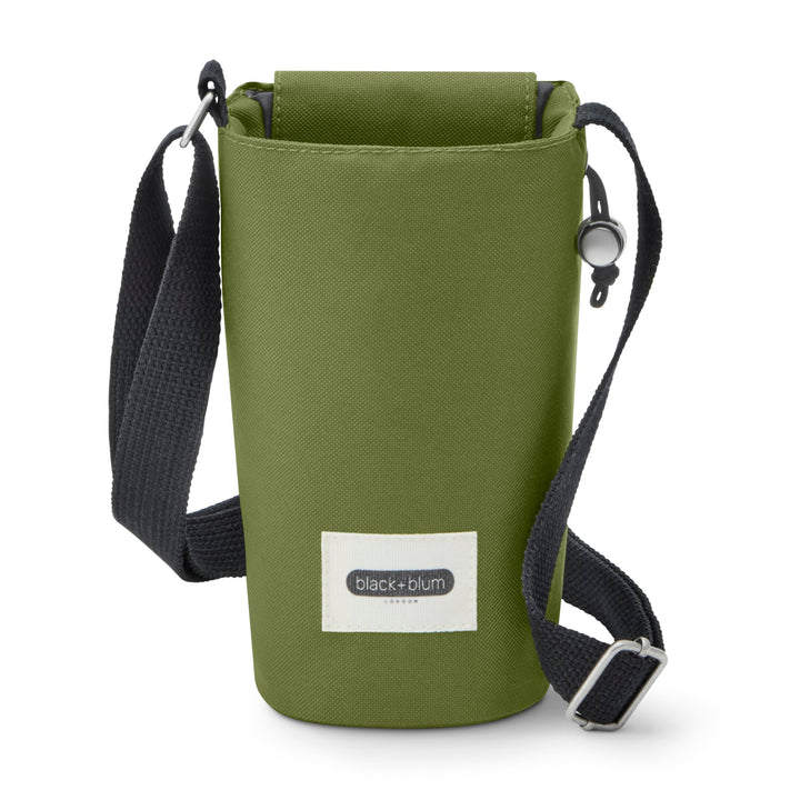 BLACK + BLUM Isolierte Flaschentasche | Moos | Nachhaltige Kühltasche Flasche aus recyceltem PET | W