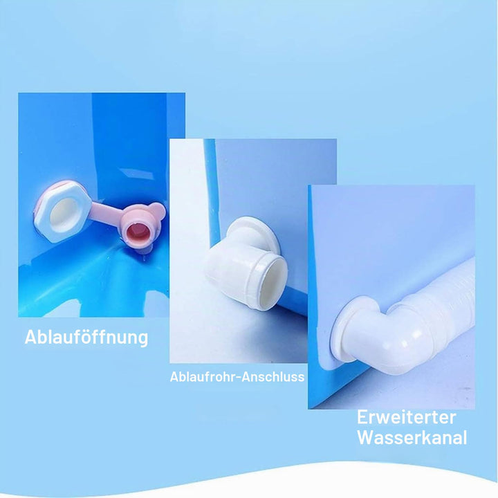 Faltbare Badewanne für Dusche – Mobile Badewanne für Erwachsene & Kinder, Grosse Klappbare Badewanne
