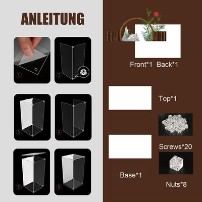 cooldac Acryl Vitrine für Lego 10315 Icons Garten der Stille, Staubdicht Transparent Universal Vitri