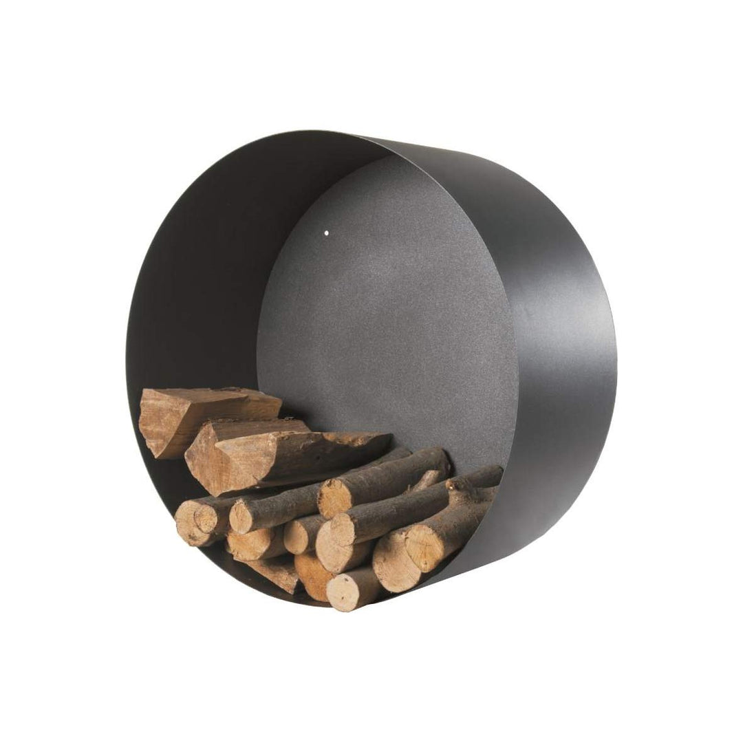 Holzkorb zur Wandbefestigung schwarz