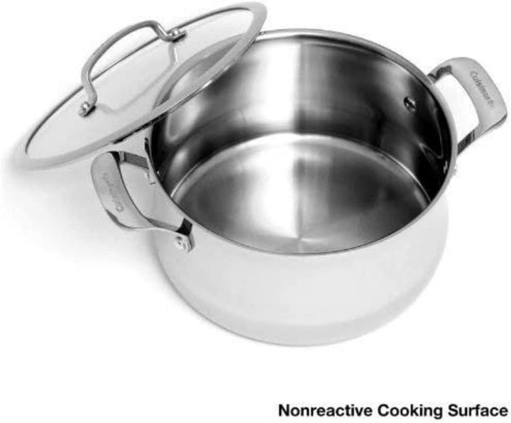 Cuisinart Contour Stielkasserolle mit Glasdeckel, Edelstahl, 6 l Stielkasserolle 6-Quart, Stielkasse