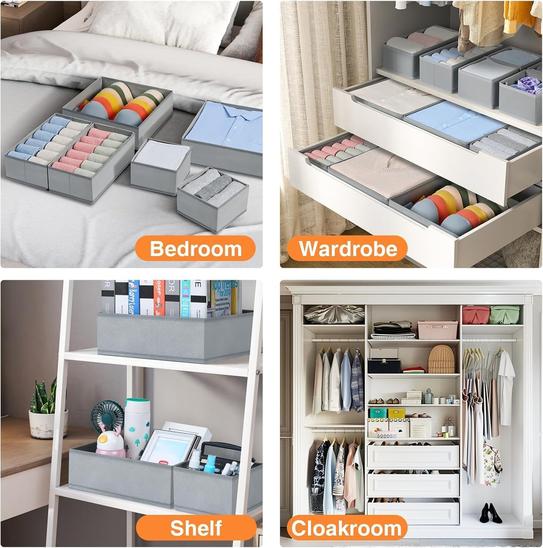 Kleiderschrank Schubladen Organizer - 15er Set Unterwäsche Organizer Aufbewahrung Hemnes Kommode, St