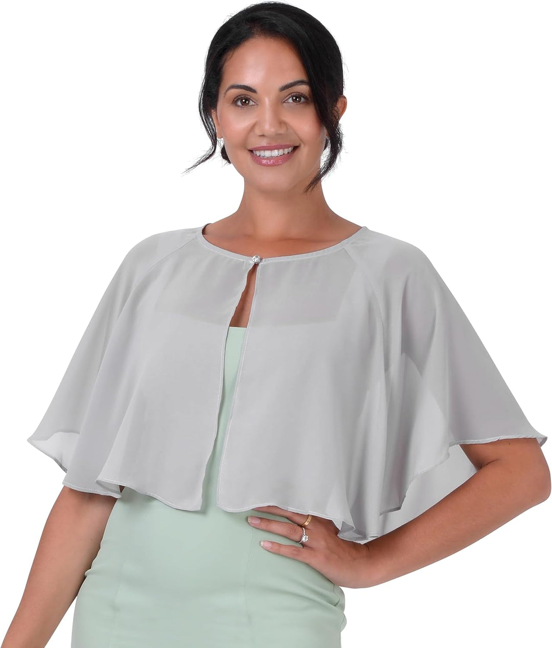 BlackButterfly weich Hochzeit Umhängetuch Abend Durchsichtiges Chiffon Überwurf Umhang Schultertuch