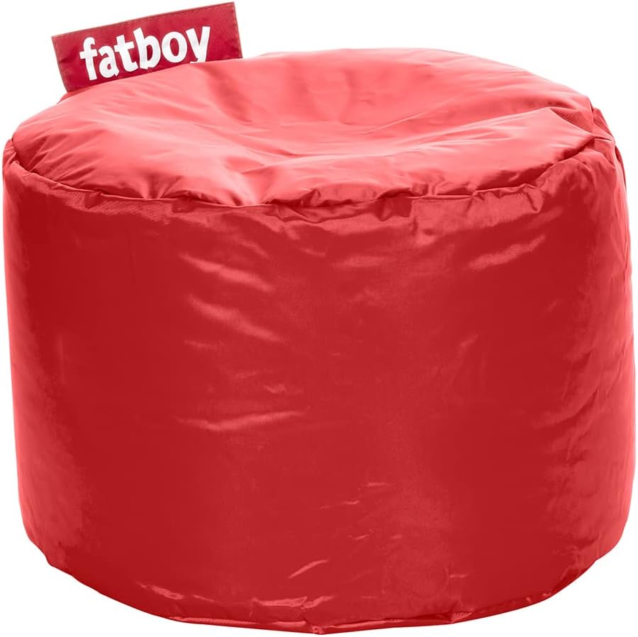 Fatboy® Point Hocker Nylon Rot | Runder Sitzhocker | Trendiger Poef/Fussbank/Beistelltisch | 35 x ø