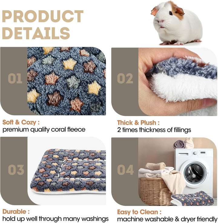Meerschweinchenbett, 25,4 x 33 cm, waschbar, dick, Dunkelblau, Grösse M, 2 Stück 10" X 13" - 2 Pack